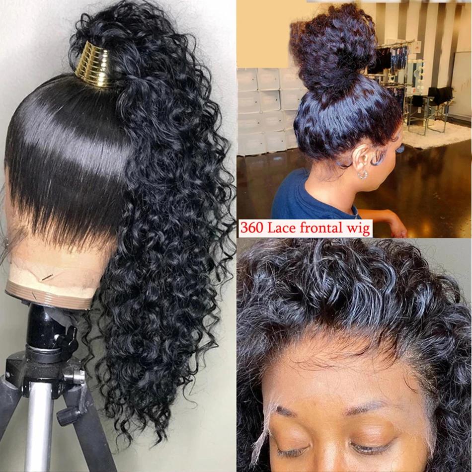 Perruque de cheveux humains bouclés Deep Wave pour femme, perruque Full Lace Closure, 4x4, 5x5, 13x6