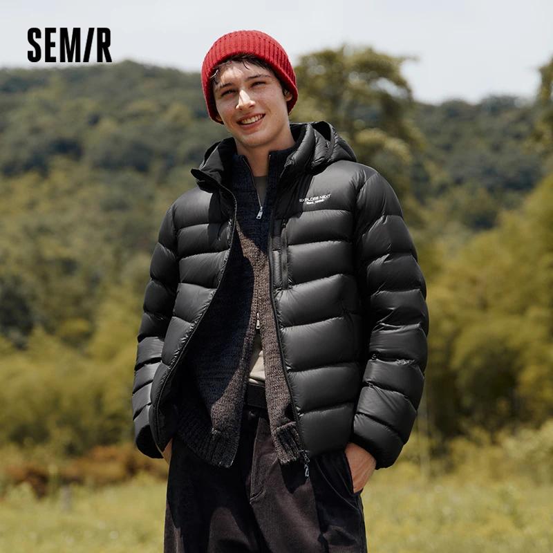 Semir doudoune hommes hiver 90% duvet remplissage léger duvet d'oie 2025 nouveau Couple amovible vêt
