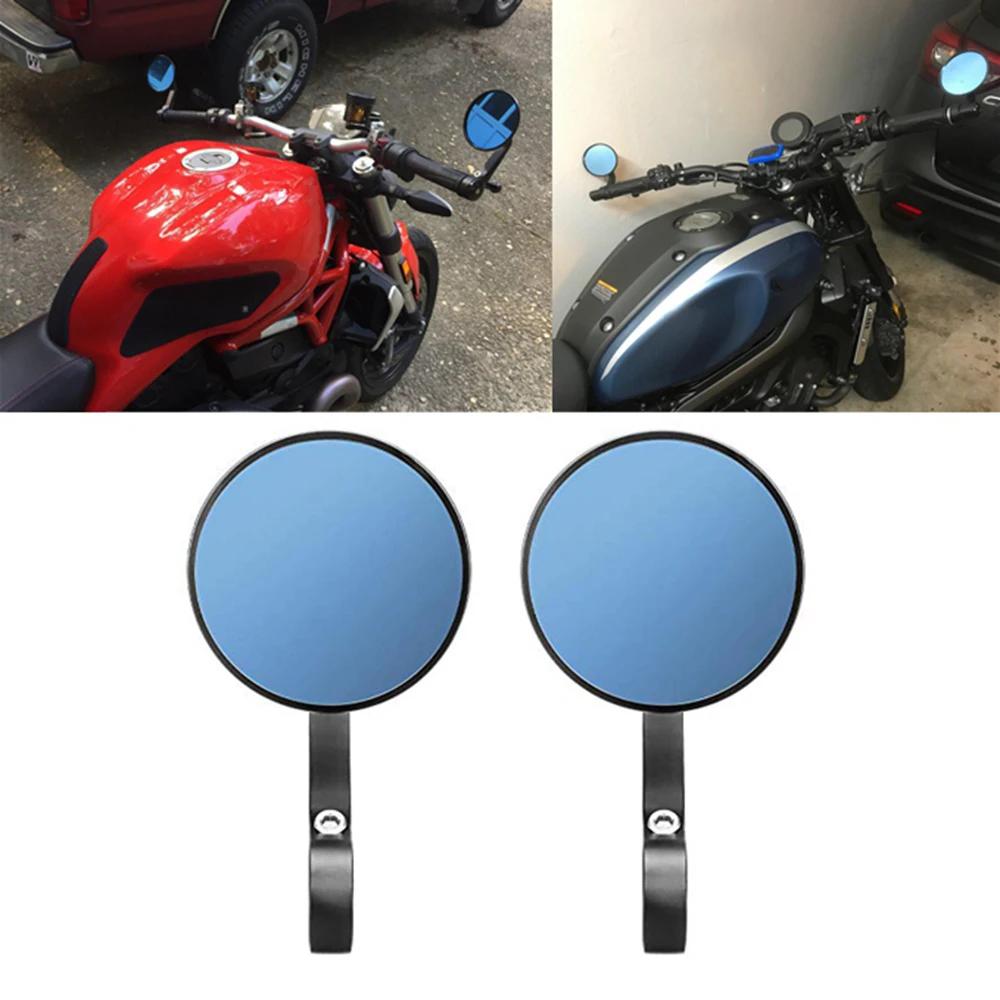 Rétroviseur de moto rond 7/8" CNC, pièces Cafe Racer, rétroviseur latéral de moto, rétroviseur de gu