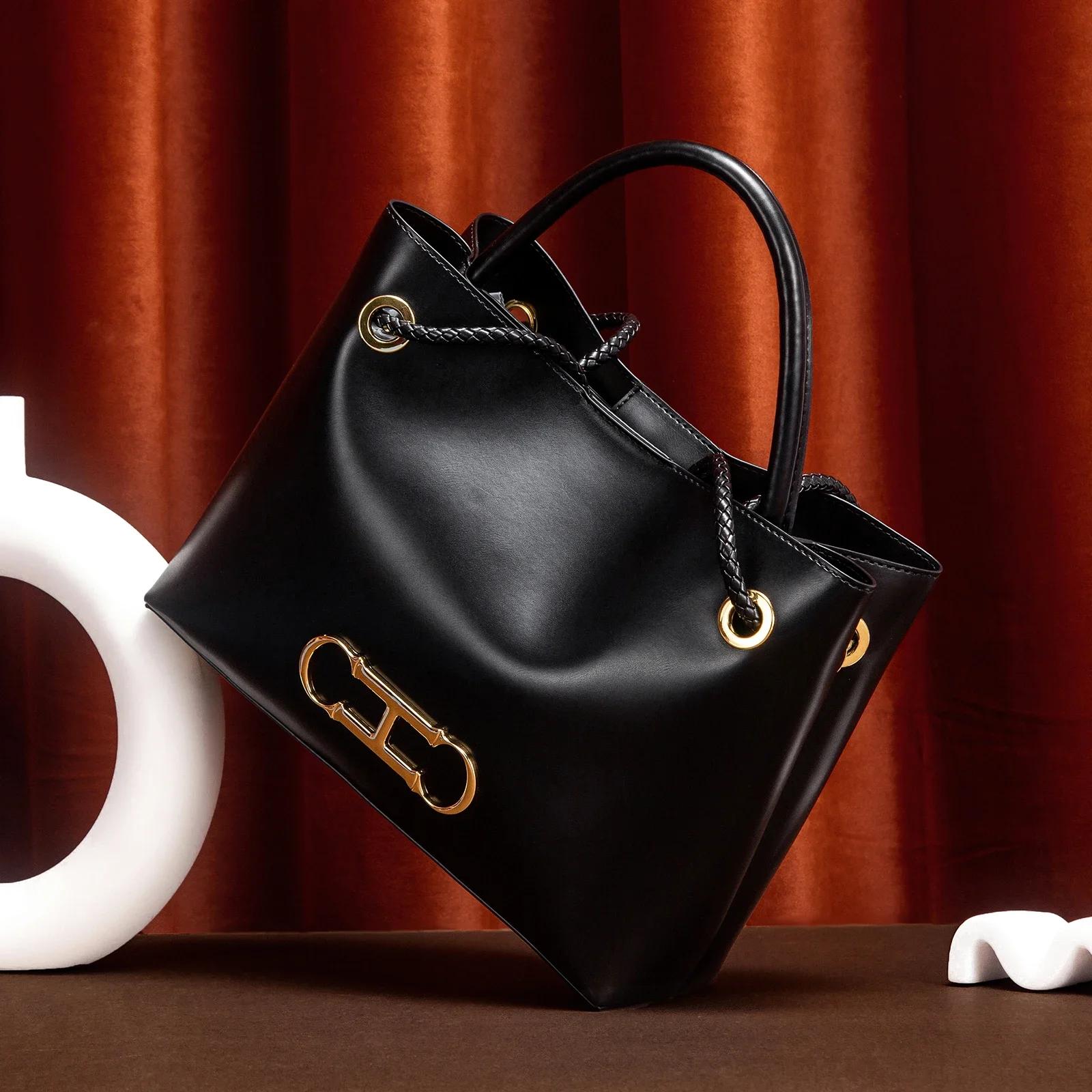 C-H femmes sac à main nouveau sac fourre-tout minimaliste noir double usage sacs de femme de transpo