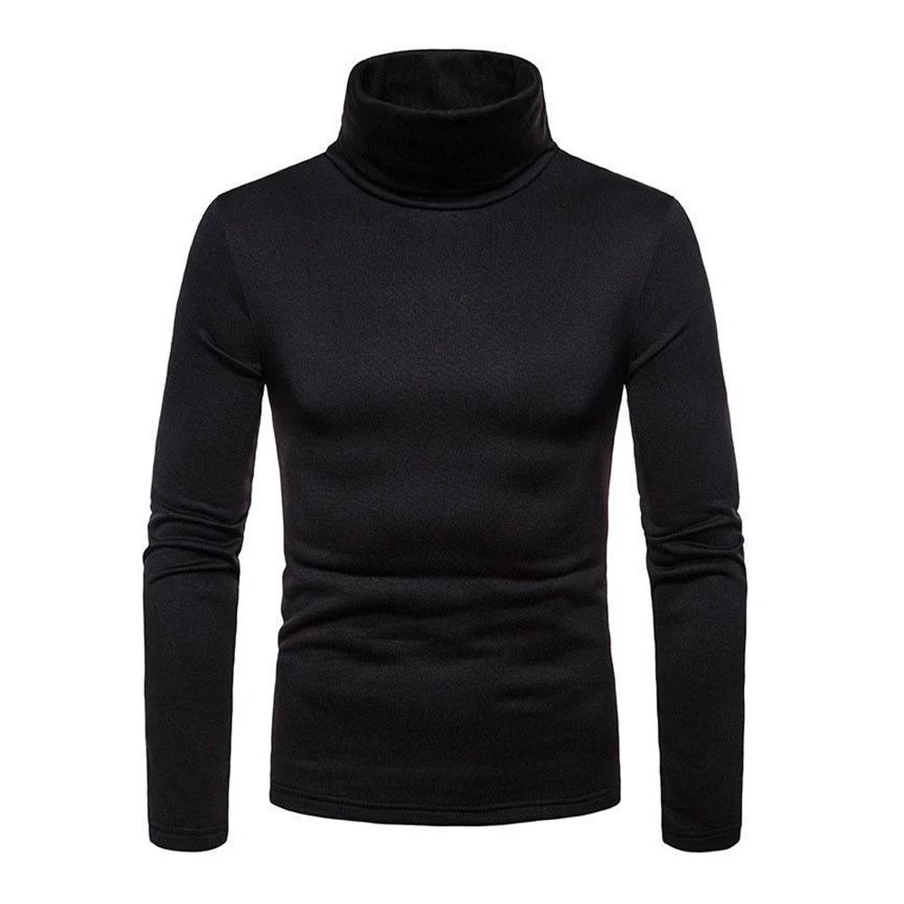 Pulls à col roulé pour hommes automne-hiver, décontractés, thermiques, manches longues, coupe ajusté