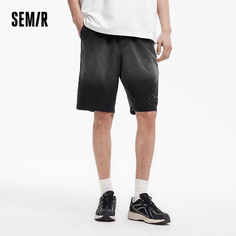 Shorts en jean pour homme Semir 2026, broderie vintage, coupe ample, décontracté, mode, doux, pour t