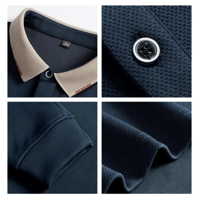 Grande taille 7XL 8XL 9XL automne à manches longues affaires Polo hommes respirant décontracté gymna