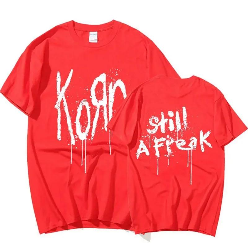 Korn Music Concert Rock Band Tour du monde T-shirt en pur coton personnalisé rue polyvalent 2024 mod
