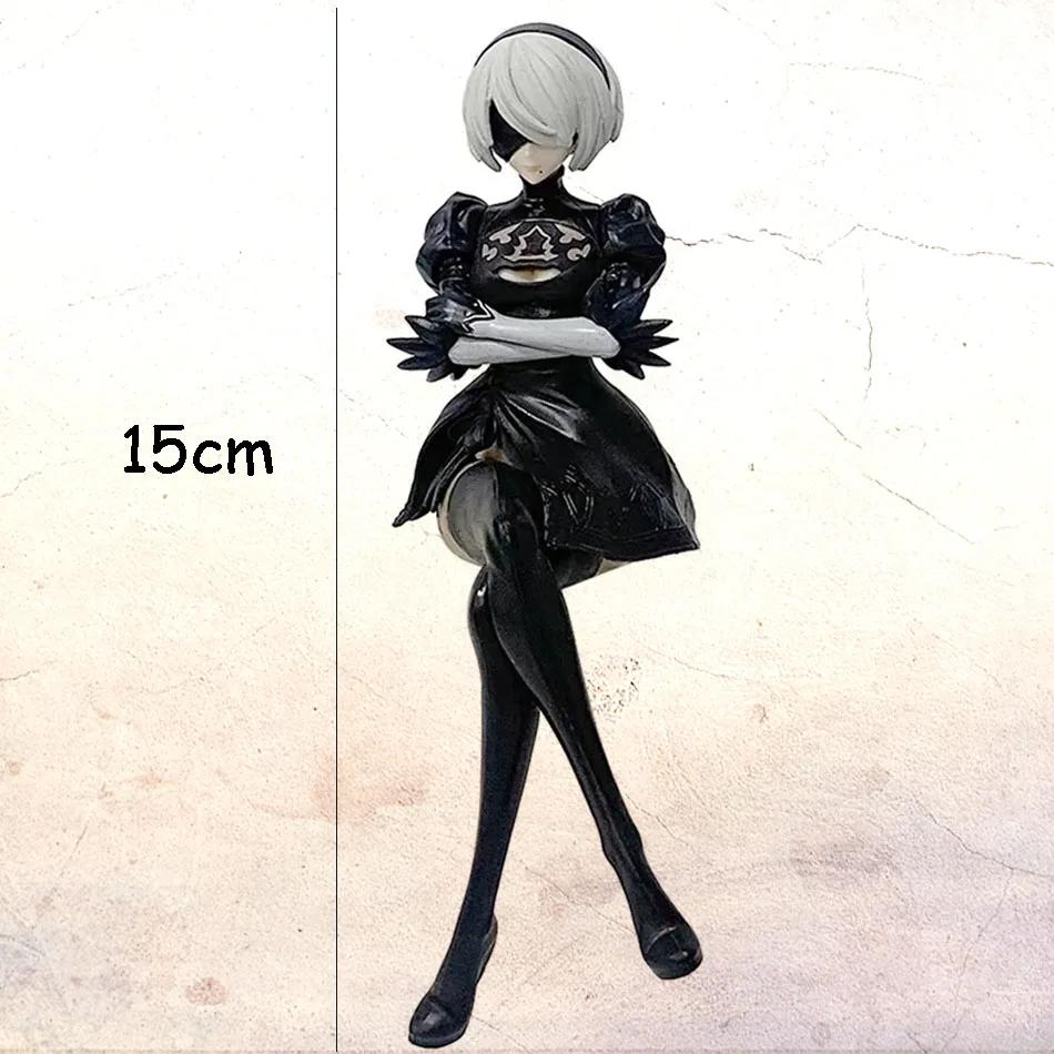 Figurine flambant neuve noir et blanc de 13 à 15cm, modèle de pose d'assise PVc, jouet cadeau de col