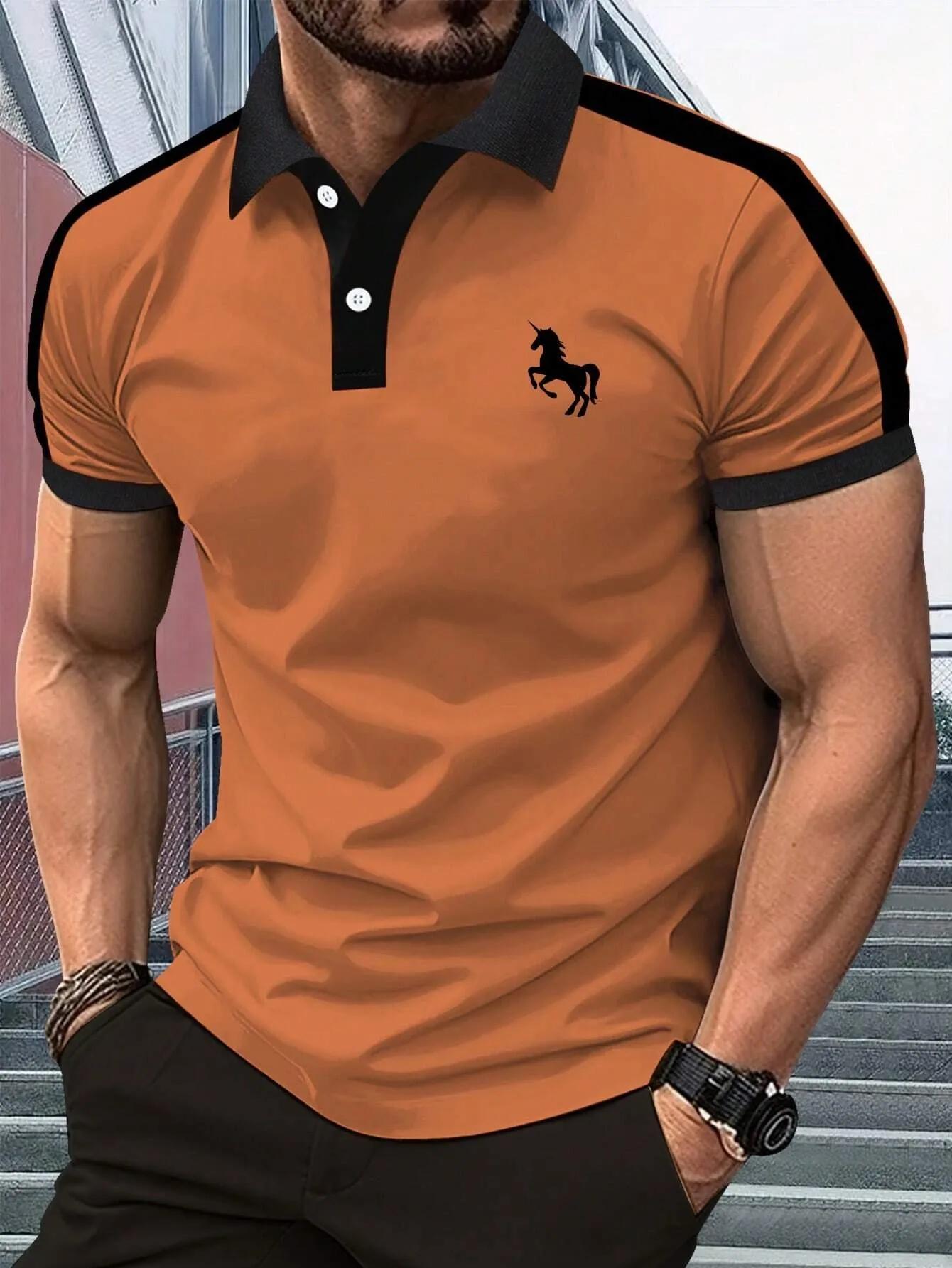 La nouvelle chemise POLO à manches courtes pour hommes pour l'été 2025, décontractée, à la mode, dou