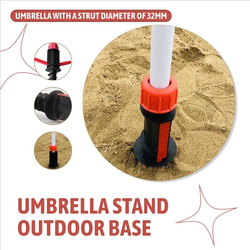A19I-Beach parapluie sable ancre Camping en plein air tarière à gazon support en spirale support de