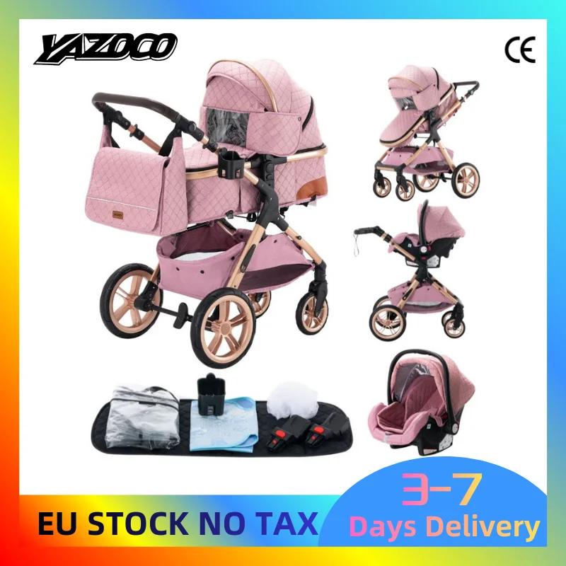 Poussette 3 en 1 pour bébé, voiturette pour bébé, articles pour nouveau-né, poussettes légères, sièg
