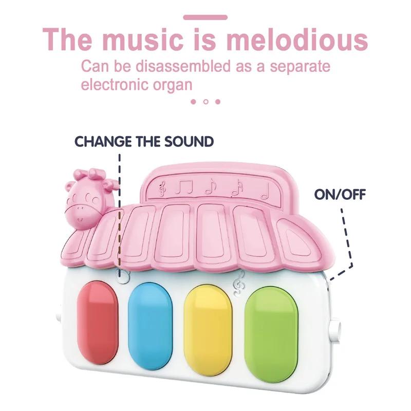 Nouveau bébé activité Fitness support de gymnastique 0-1 ans nouveau-né éducatif musique pédale Pian