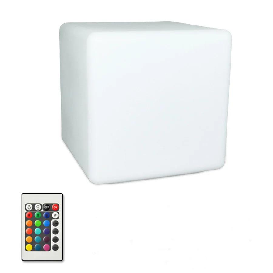Lampe de Table LED Shoous Cube Bar, Veilleuse Carrée, Batterie 62RGB, 16 Couleurs, 25 cm, 20 cm, 10c