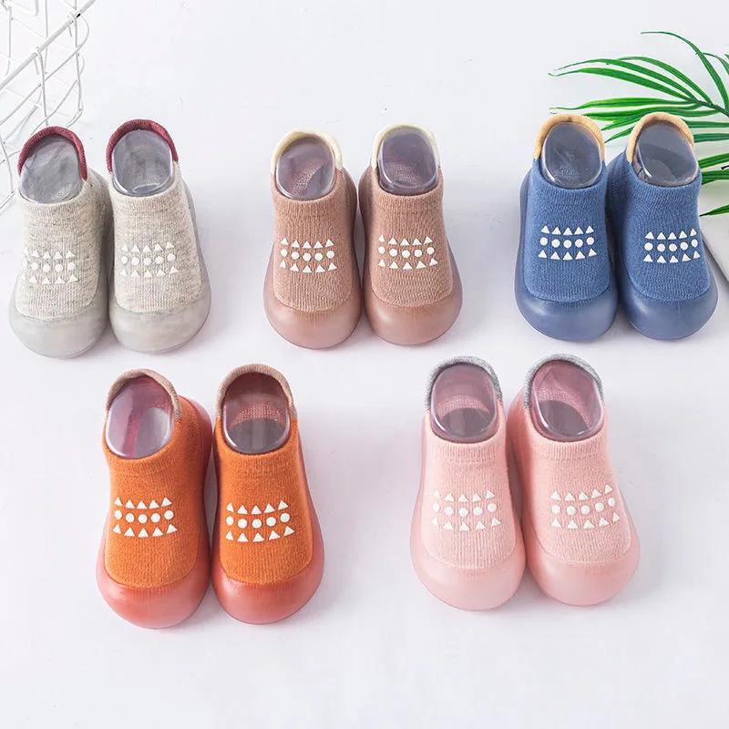 Chaussures d'été antidérapantes et respirantes en coton peigné pour enfants, chaussures à semelle so