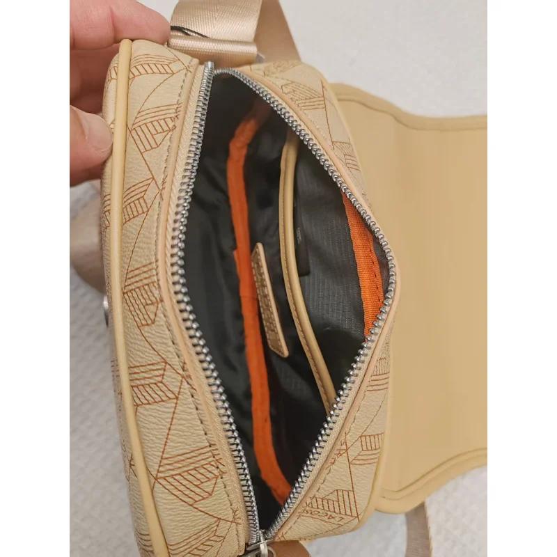 Nouveau sac messager rétro imprimé pour homme, sac bandoulière décontracté en PU tendance avec rabat