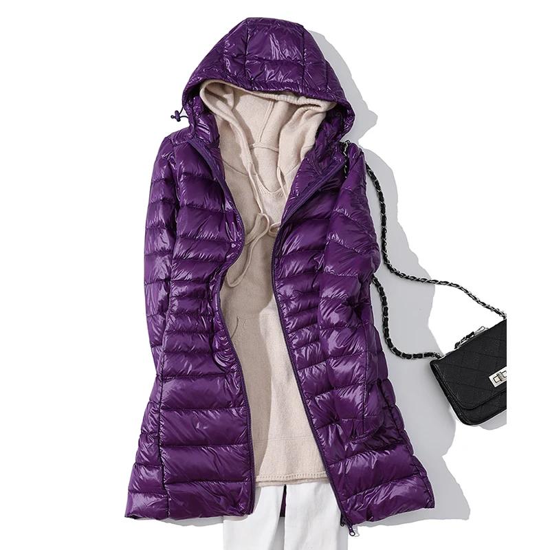 Femmes vestes bouffantes ultralégère canard doudoune nouveau automne hiver chaud Portable à capuche