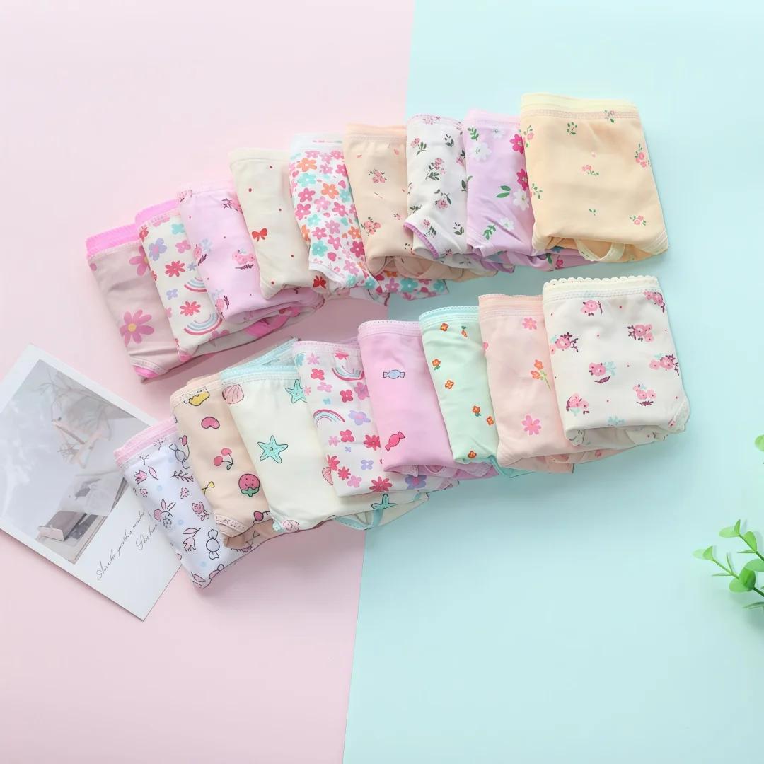 Sous-vêtements pour bébé, culottes pour enfants, slips pour filles de 2 à 12 ans, 12 pièces/lot