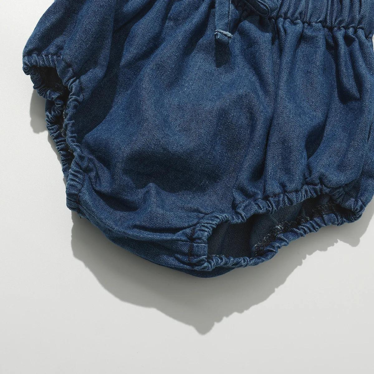 Short bouffant en Denim pour nouveau-né, en coton doux et confortable, pour garçons et filles, panta