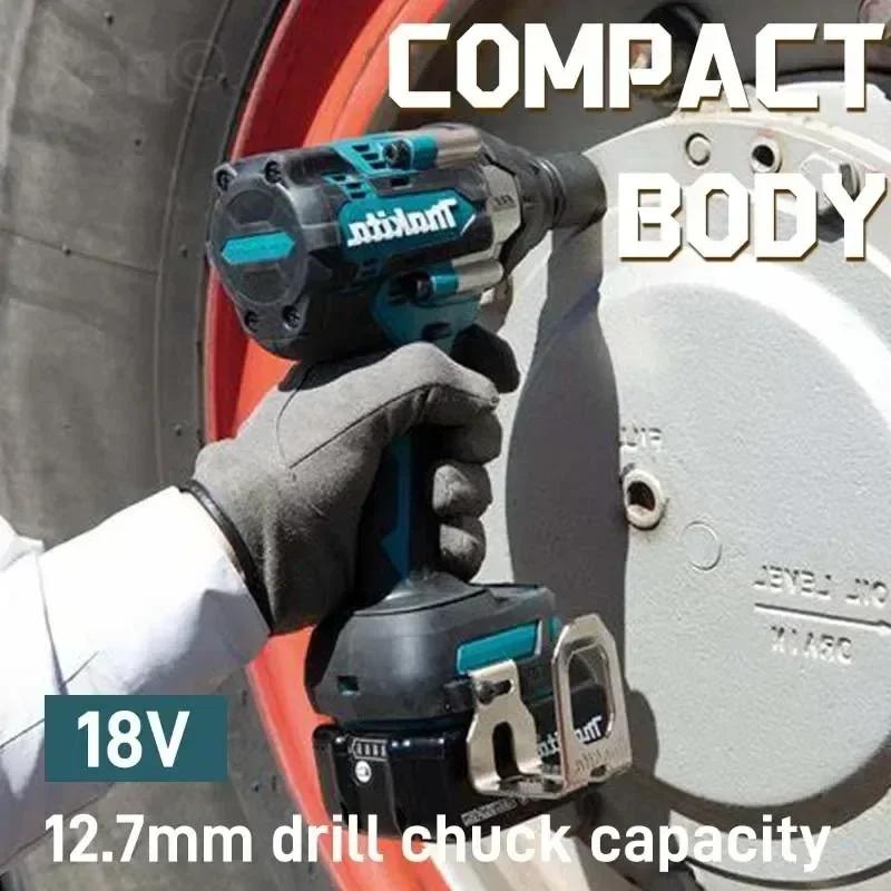 Clé à chocs électrique sans fil Makita Brushless DTW700 1/2 pouce 18V compatible avec les batteries,