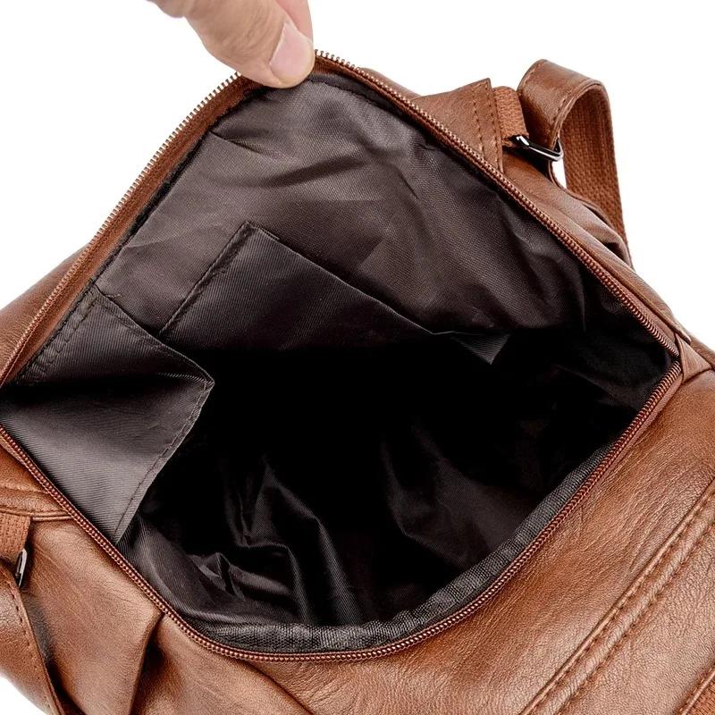 Nouveau sac à dos antivol, sacs à main de haute qualité en cuir souple, sac vintage pour femme, sacs