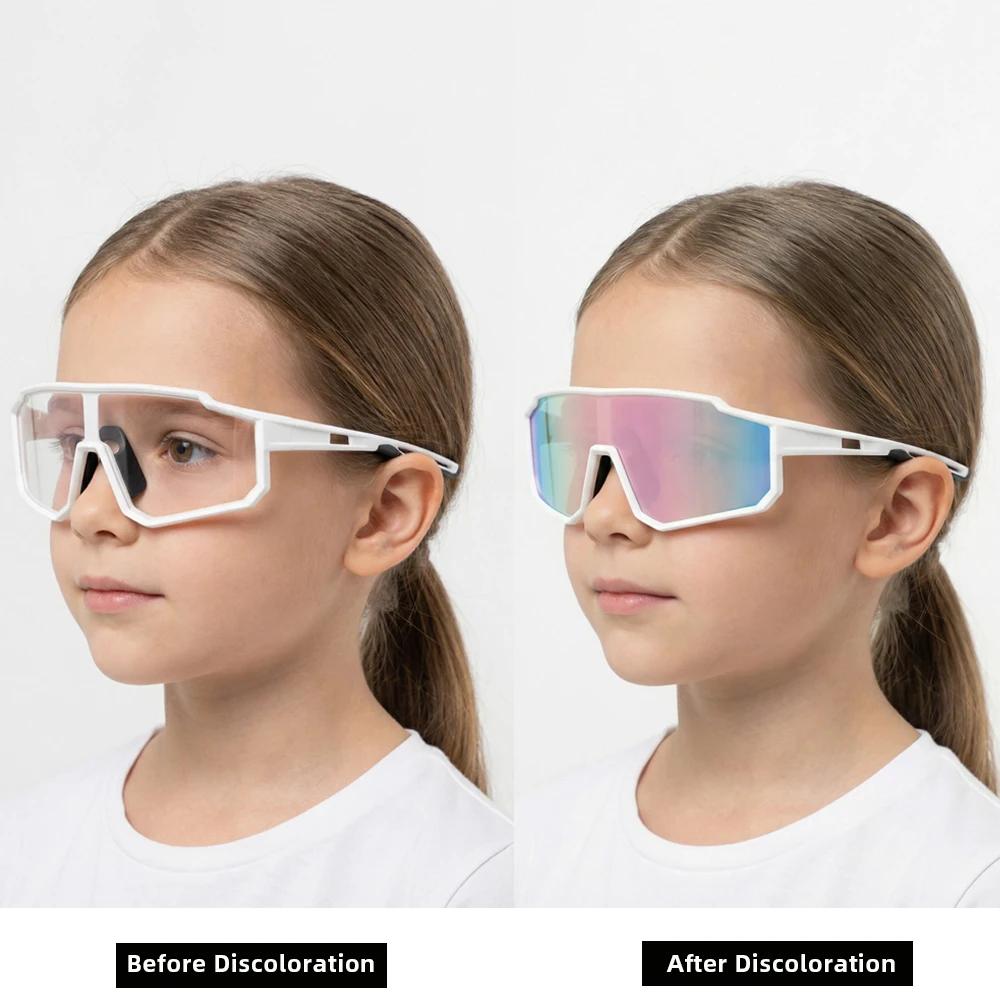Lunettes de soleil de sport pour enfants ultra-légères et flexibles, monture en TPEE, photochromique