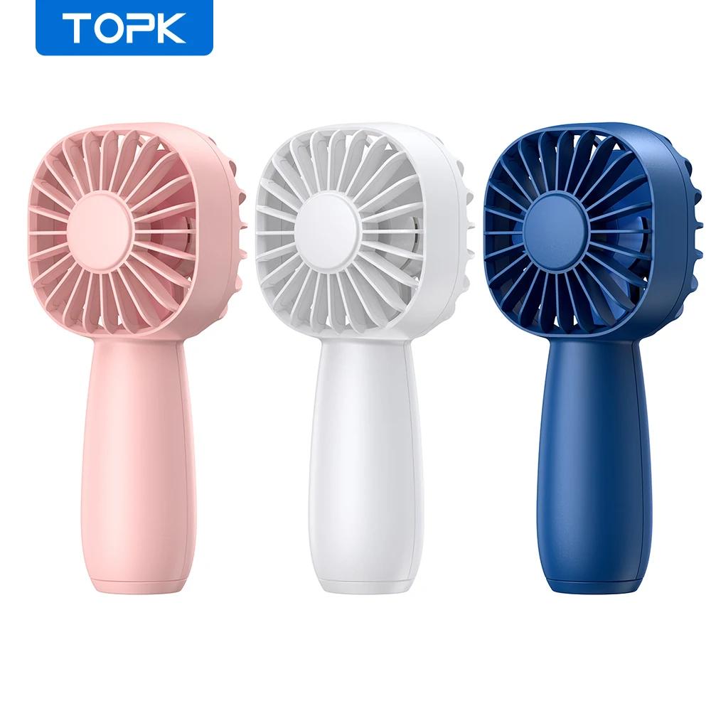 TOPK 1800 mah Mini ventilateur Portable, ventilateur électrique USB 3 vitesses ventilateur portable