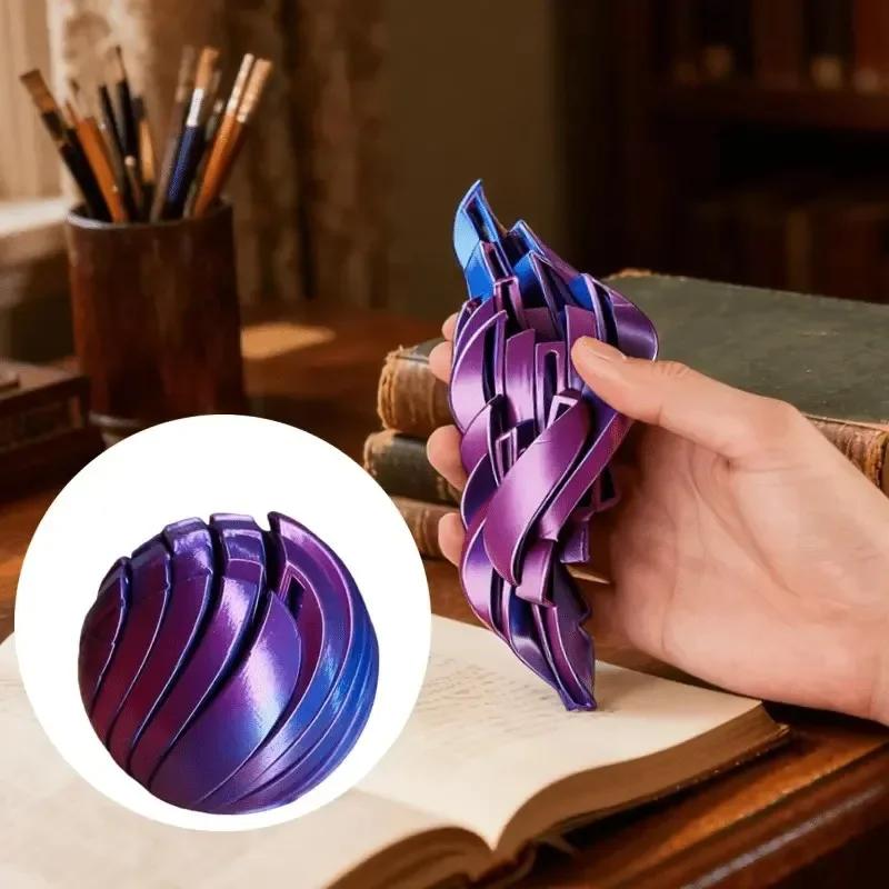 Boule à visqueux Fidget jouet 3D imprimé Twistsphere Fidget jouet dégradé équipement boule à flux li