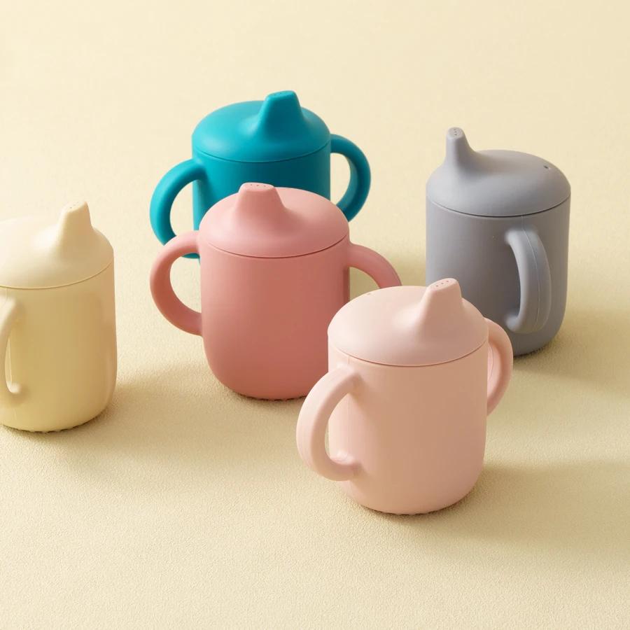 Gobelets d'alimentation en Silicone pour bébés et jeunes enfants, 1 pièce, apprentissage Portable, t