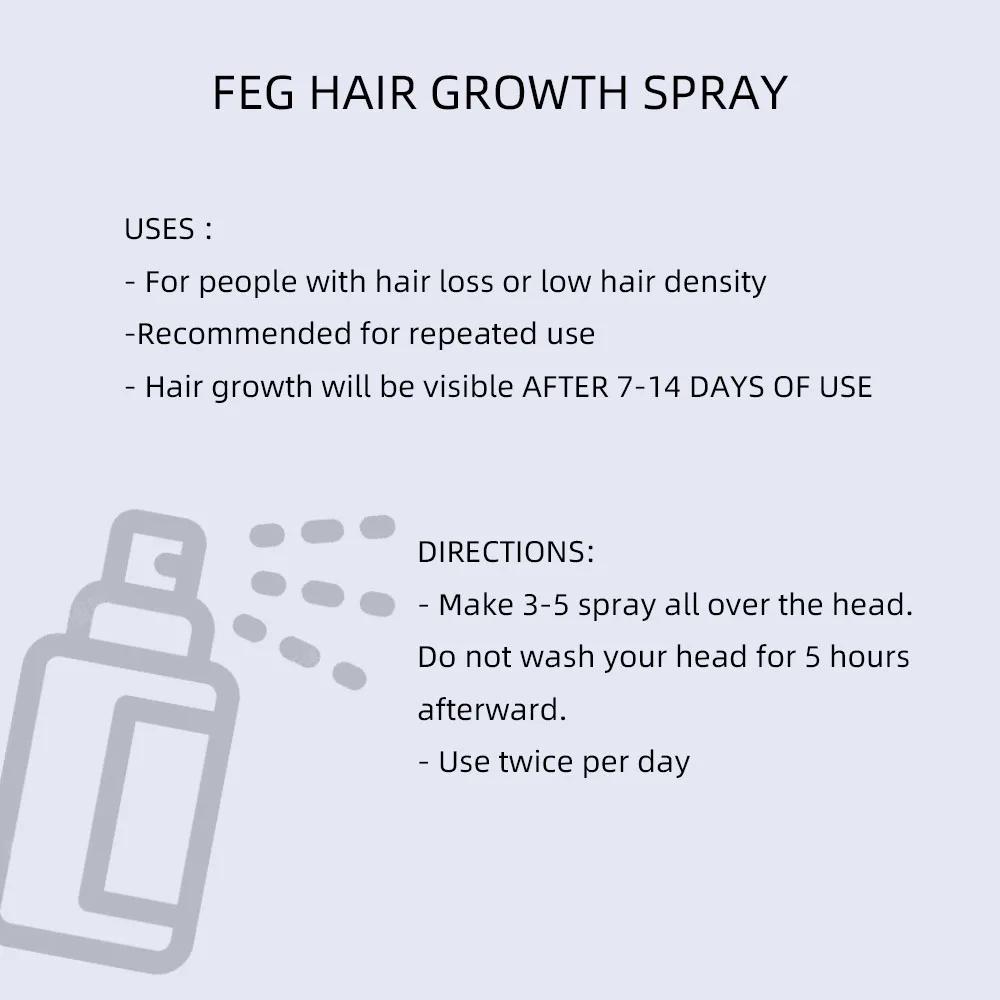 FEG prévenir la perte de cheveux et stimuler la croissance des cheveux Spray de croissance des cheve
