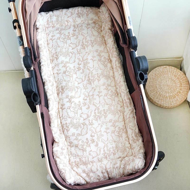 Coussin de siège de poussette pour bébé, dessin animé, coton doux, tapis de siège pour bébé, matelas