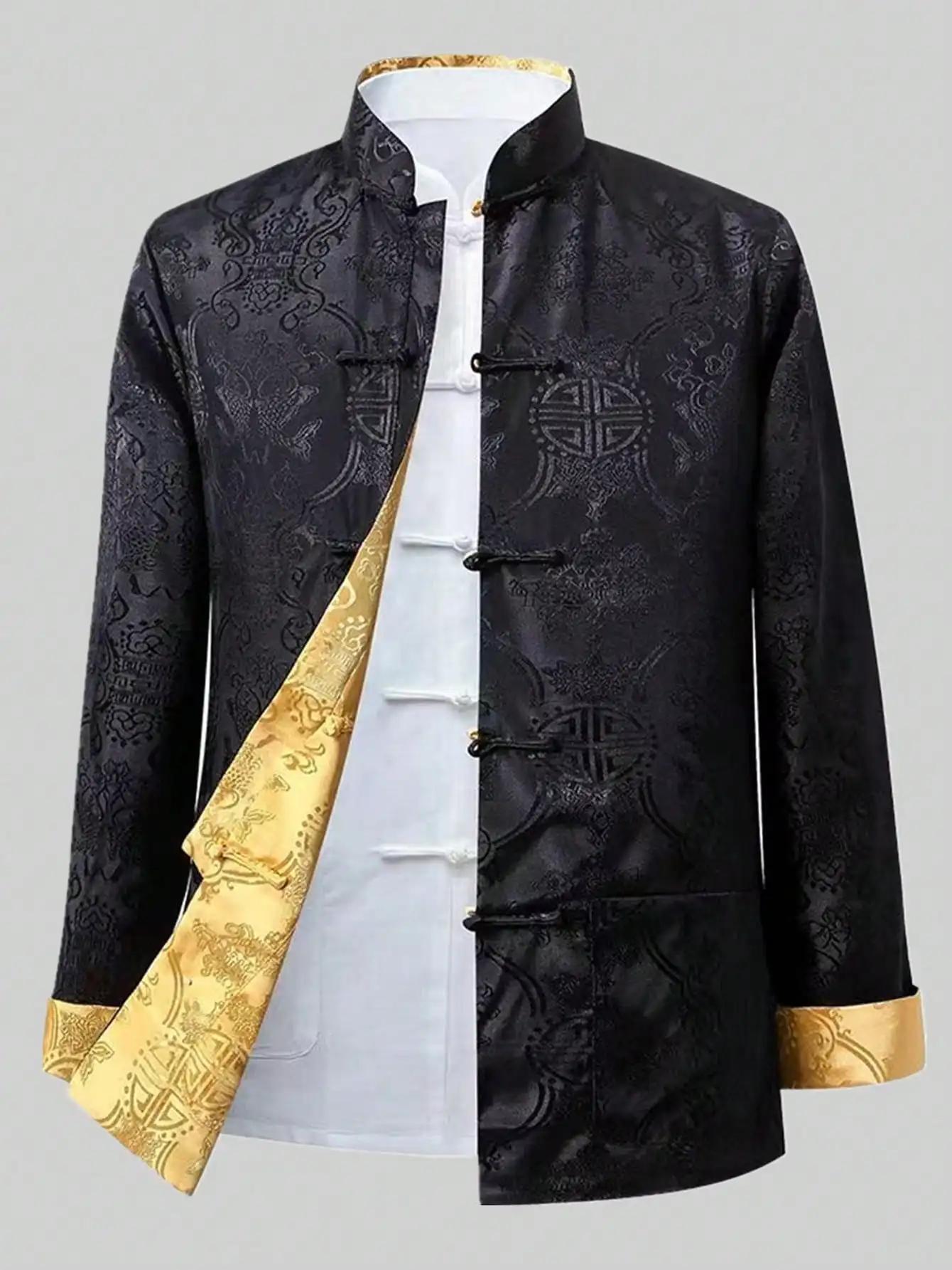 Chemise traditionnelle de Style chinois portable Double face, Costume Tang, veste de Costume de Kung