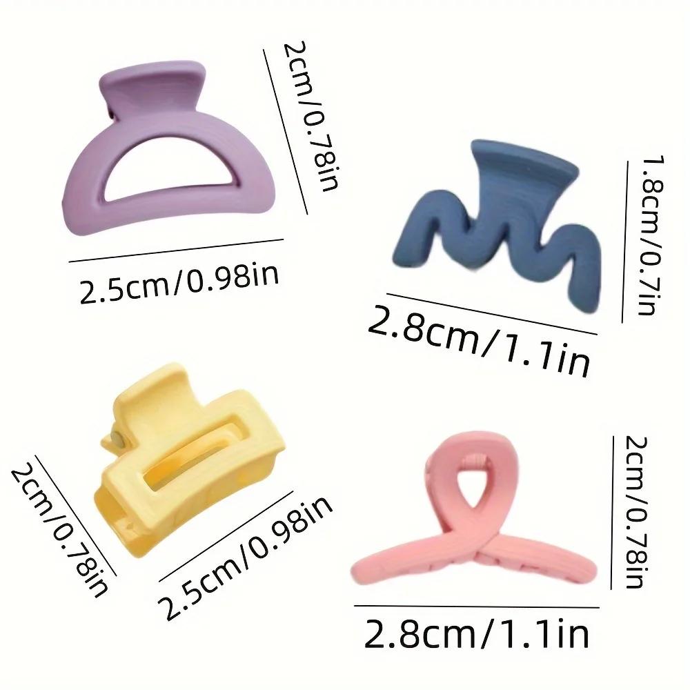 Pinces à cheveux creuses mates de couleur unie, Barrettes de capture de couleur bonbon, accessoires