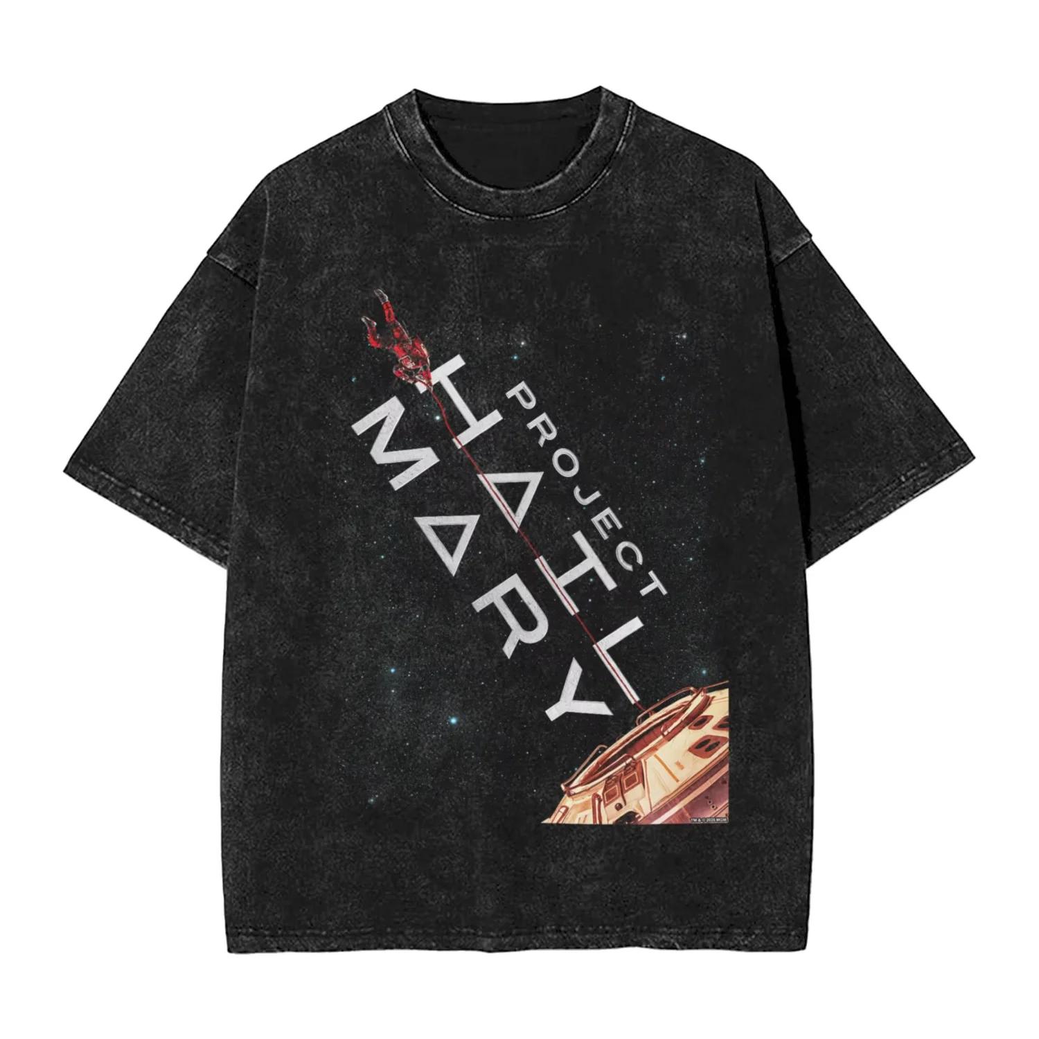 Men Project Hail Mary Rocky The Alien Distressed Portrait T-shirts, vêtements de plage, Y2K, t-s