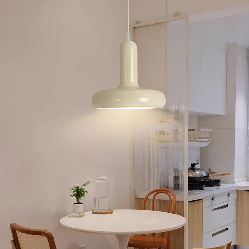 Lampe suspendue de chevet, personnalité créative, Art Simple, moderne, Style crème, lustre de maison