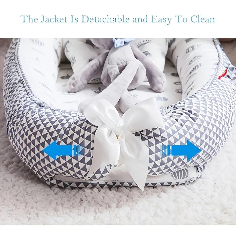 Nid de bébé pour dormir, chaise longue pour nouveau-né, en coton, respirant, réglable, berceau dans