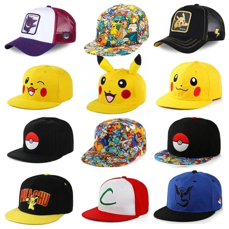 Casquette de Baseball Pokemon Pikachu pour Homme et Femme, Chapeau Ajustable de Cosplay, de dehors,