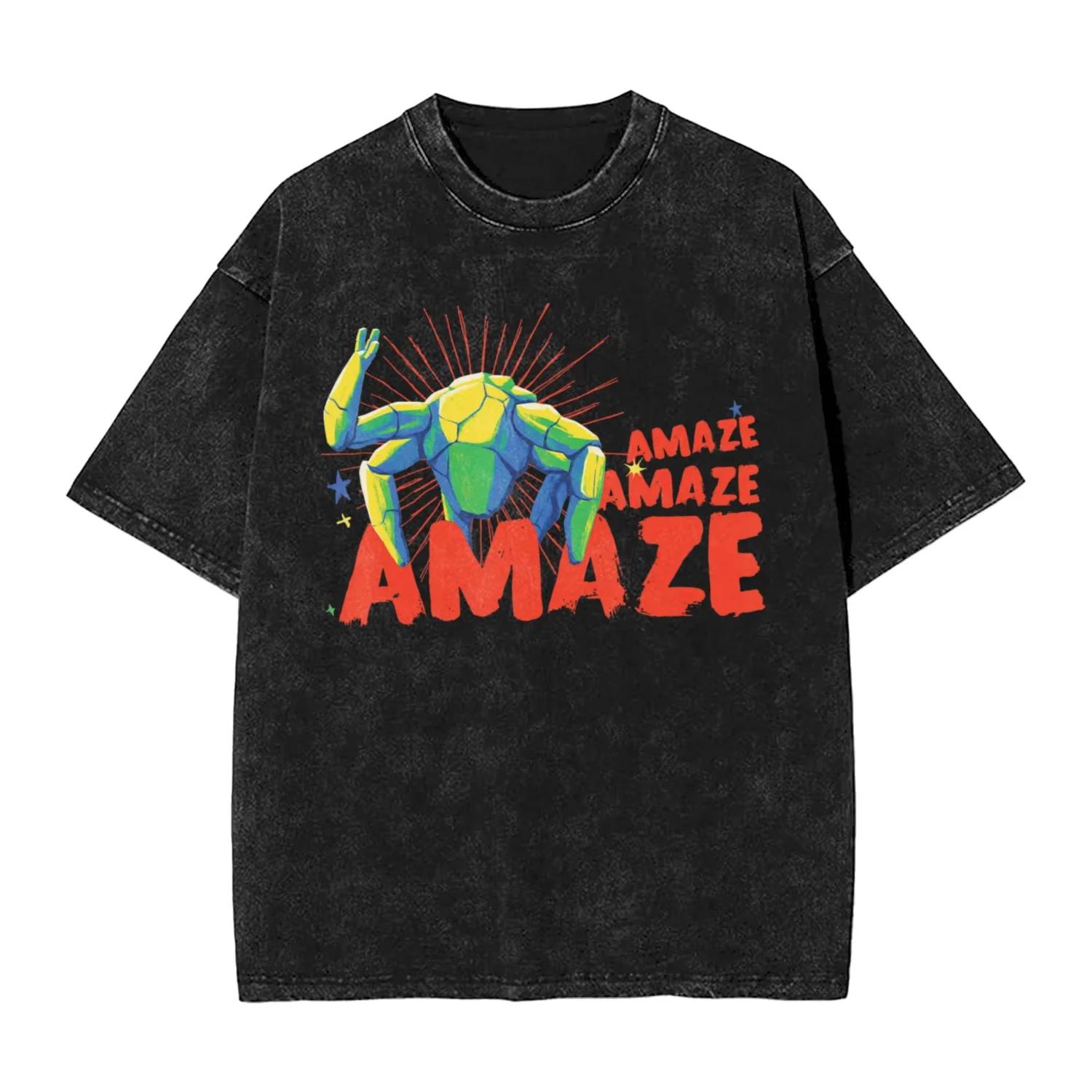 Men Project Hail Mary Rocky The Alien Distressed Portrait T-shirts, vêtements de plage, Y2K, t-s