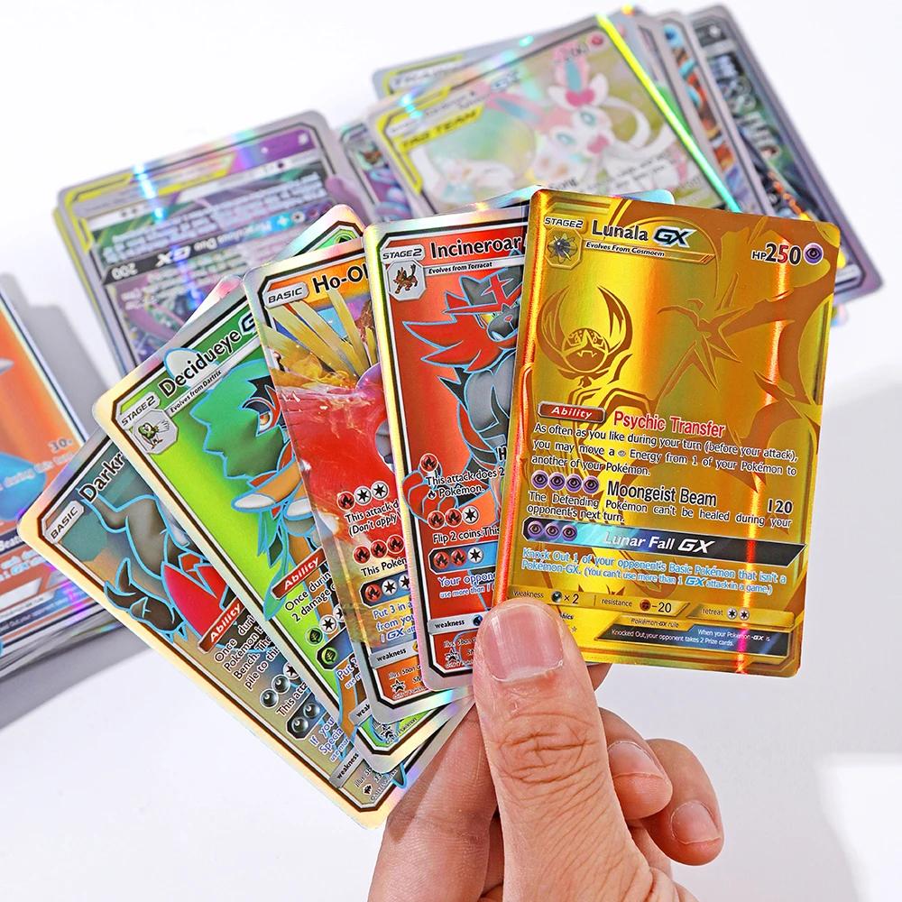 Cartes Pokemon anglaises GX Tag Team Vmax EX Mega Shining, 20 pièces, cartes de Collection de combat