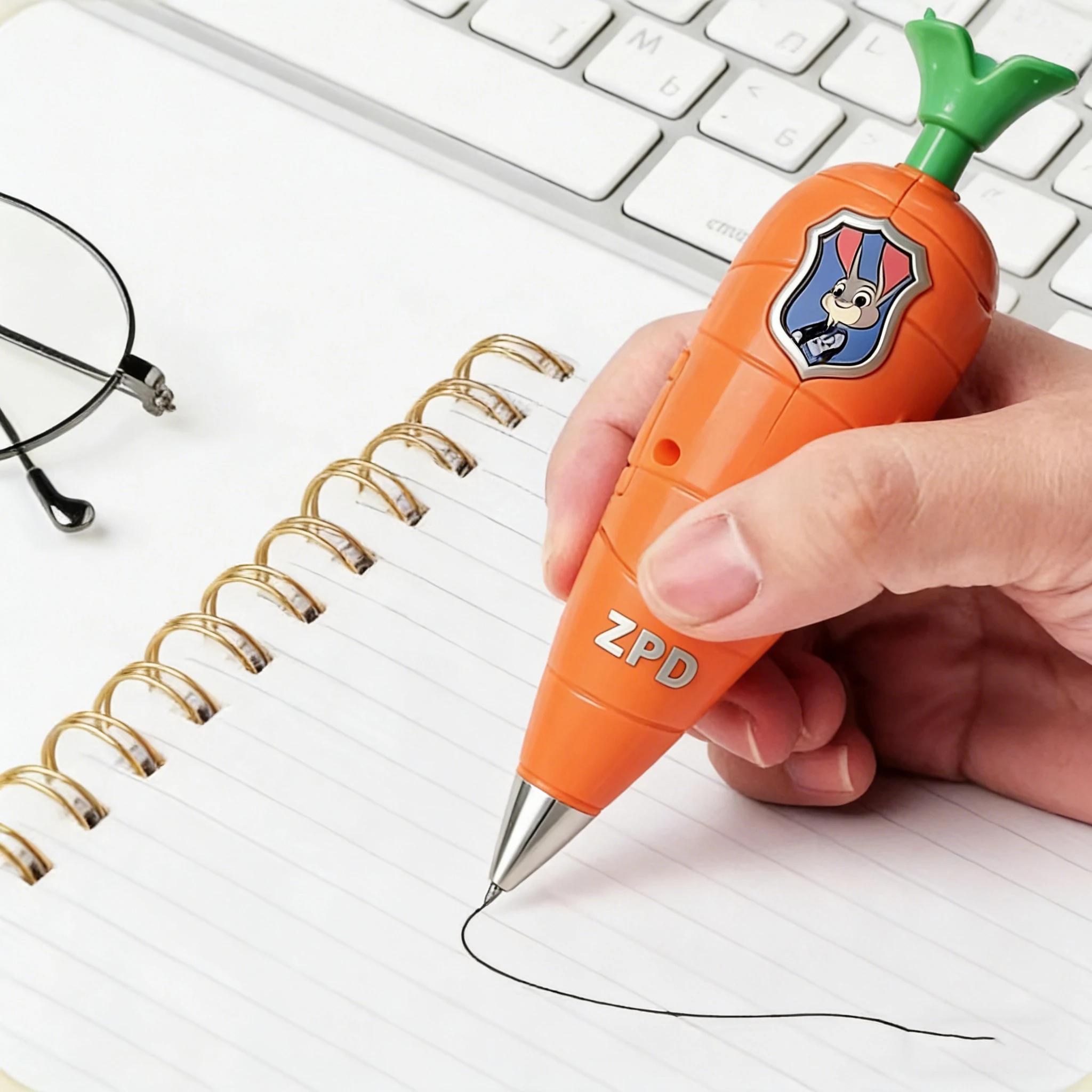 Stylo enregistreur Zootopia 2 Carrot | Style Judy & Nick pour enfants | Mini enregistreur des an
