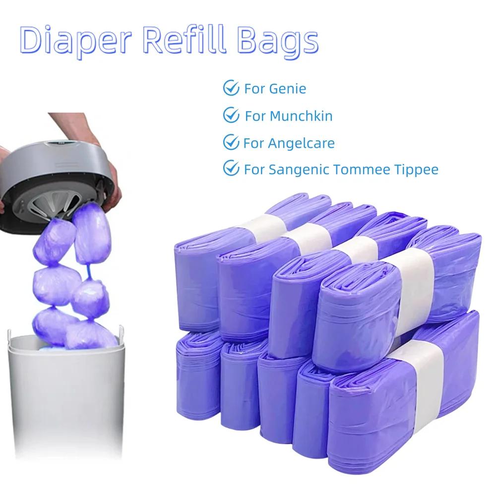 Recharges de seaux à couches pour Tommee Tippee, sacs de recharge de couches pour génie, sacs poubel