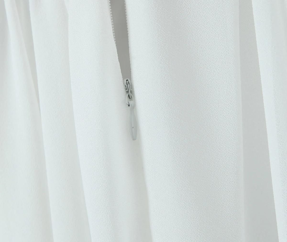 BO00-Robe courte à bretelles dos nu pour femmes, col rond, fermeture à glissière au dos, mini robes