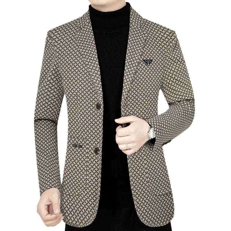 Nouvelle Collection Printemps 2026 – Blazer Homme Décontracté Chic pour le Bureau – Veste de Costume