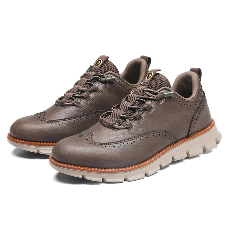 Grande taille 48 49 50 richelieu avec pointe d'aile Style britannique hommes Oxford chaussures en cu