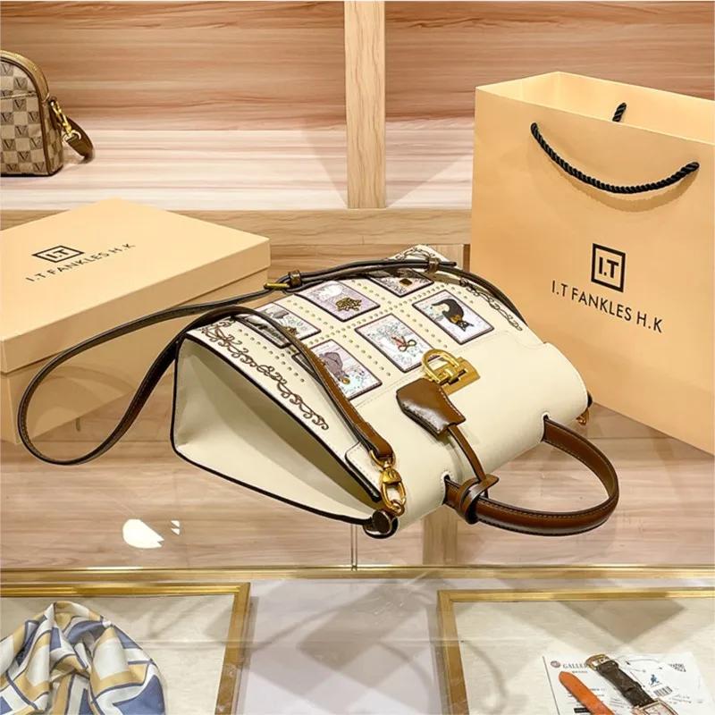 Sac à main de marque pour femmes, sac à bandoulière léger de luxe haut de gamme de styliste rétro, n