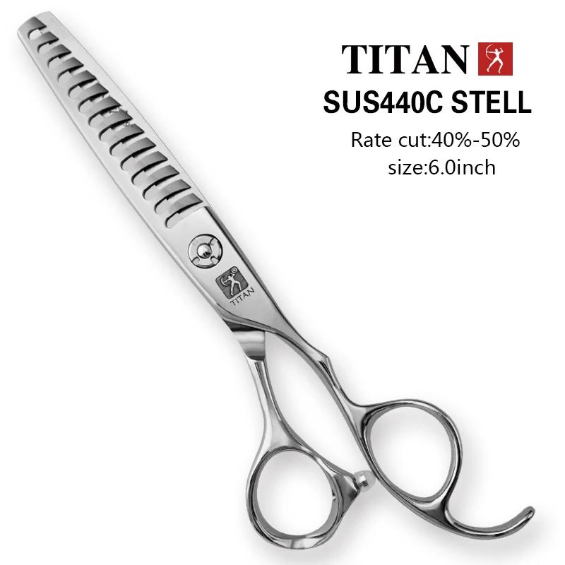 Titan ciseaux à cheveux professionnels coupe salon ciseaux barbier ciseaux amincissants ciseaux de c