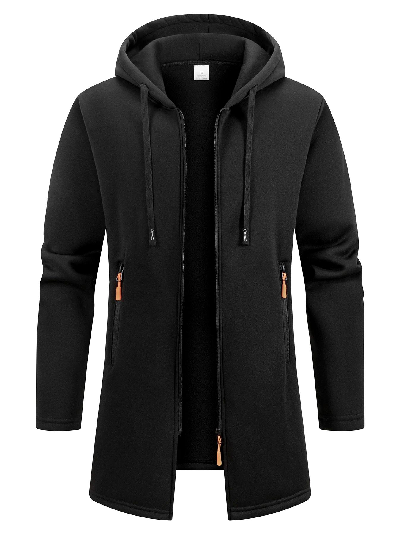 Sweat-shirt à manches longues pour homme, Streetwear, fermeture éclair, capuche, surdimensionné, cha