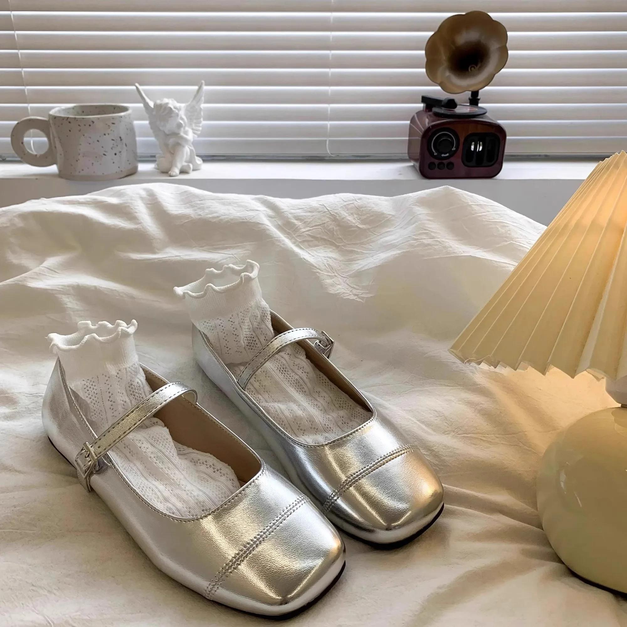 Chaussures en cuir pour filles, souples, Mary Janes, bout carré, confortables, antidérapantes, mode