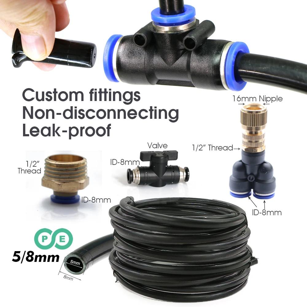 Kit de pulvérisation de pompe auto-amorçante, alimentation électrique 110-220V, pour serre et jardin