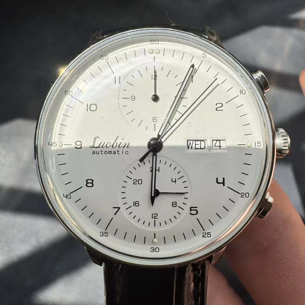 Montres mécaniques pour hommes, montre-bracelet automatique d'affaires, en acier inoxydable, lumineu
