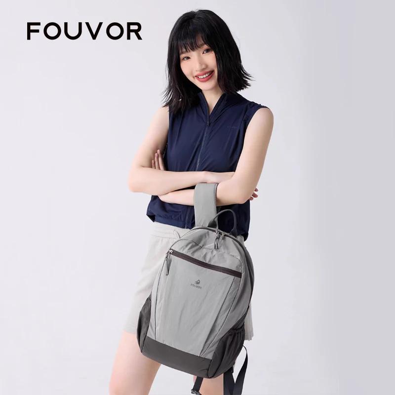 Sac à dos léger pour femme Fouvor, grande capacité, color-block, mode, voyage en plein air, sport, s