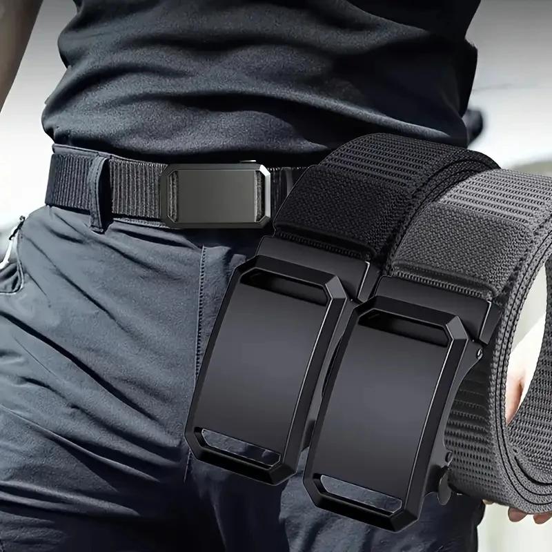Nouvelle ceinture à boucle automatique, vêtements de travail tactiques en toile, pantalons d'entraîn