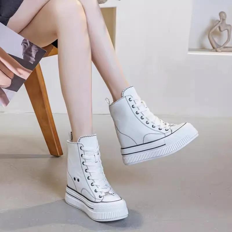 CHABELLA hauteur augmenter 13 cm femmes chaussures en toile haut Design avec boucle et fermeture écl