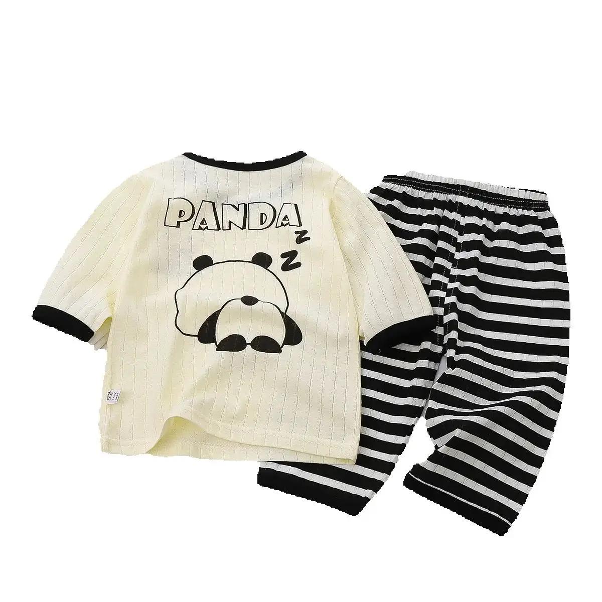 Ensemble pyjama en coton pour bébé, manches longues, vêtements de nuit pour bébé, dessin animé, vête